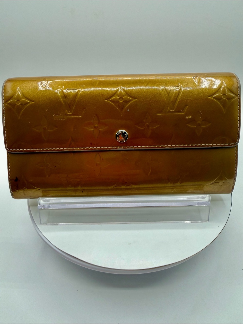 Louis Vuitton Bronze Vernis wallet rare color/COA - Picture 2 of 16